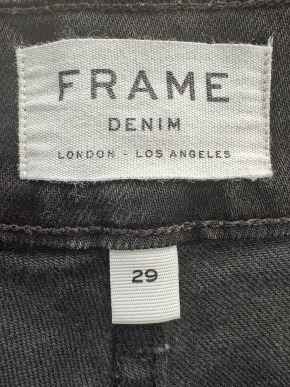 Frame Denim Black Straight-Leg Jeans - Picture 2 of 4